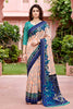 Sangam Prints Peach Cotton Print Woven Work Traditional Saree - Dista