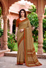 Sangam Prints Beige Cotton Print Woven Work Traditional Saree - Dista
