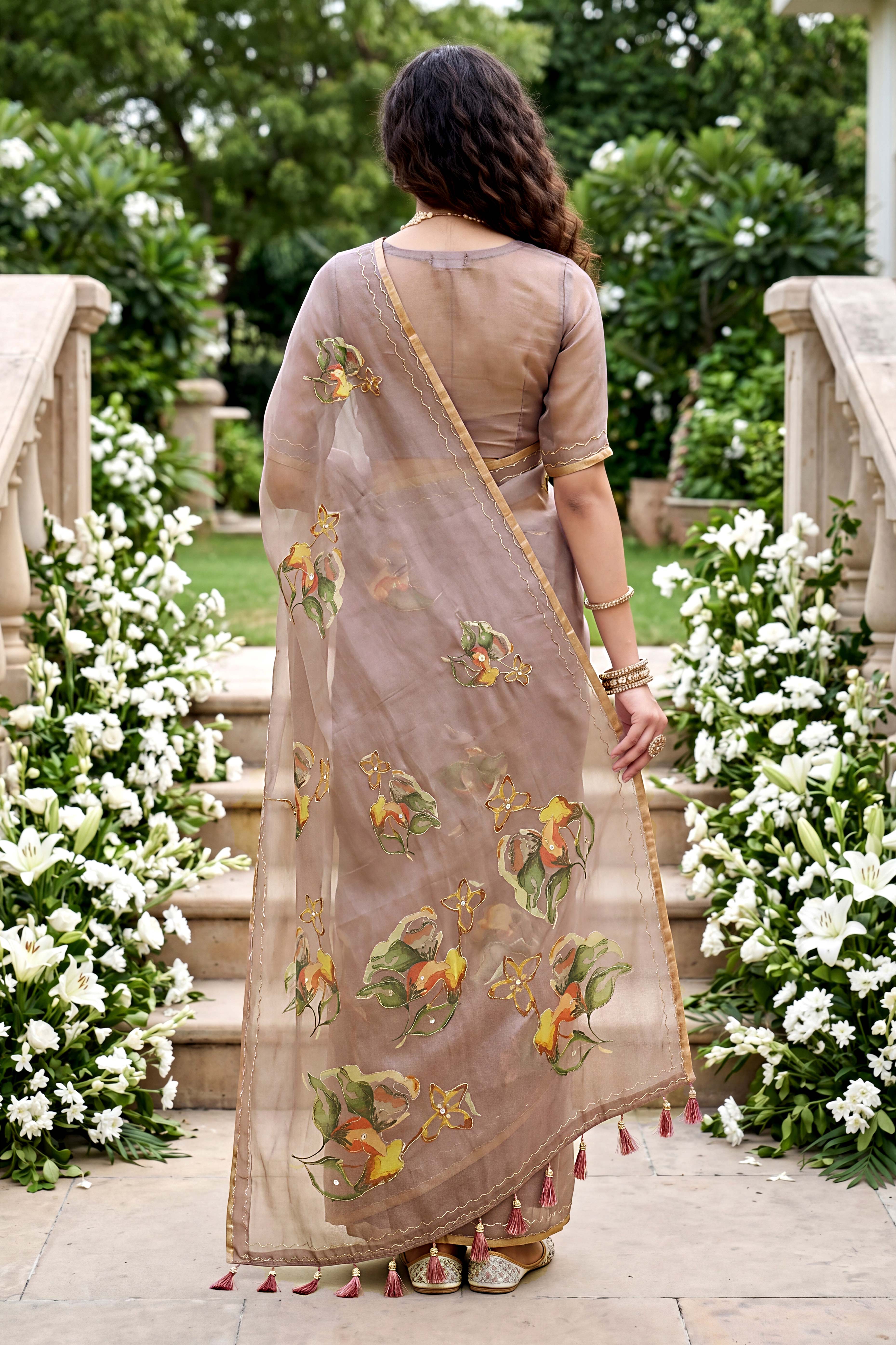 Sangam Prints Purple Cotton Print Woven Work Traditional Saree - Dista