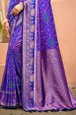 Thumbnail for Sangam Prints Royal Blue Soft Silk Woven Work Traditional Saree - Dista