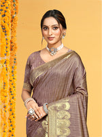 Thumbnail for Sangam Prints Brown  Assam Silk Woven Work Traditional Saree
