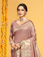 Thumbnail for Sangam Prints Mauve Assam Silk Woven Work Traditional Saree