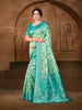 Sangam Prints  Sea Green Silk Woven Work Traditional Saree - Distacart
