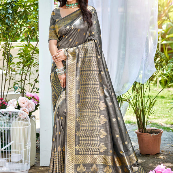 Sangam Prints Purple Assam Silk Woven Work Traditional Saree - Distacart