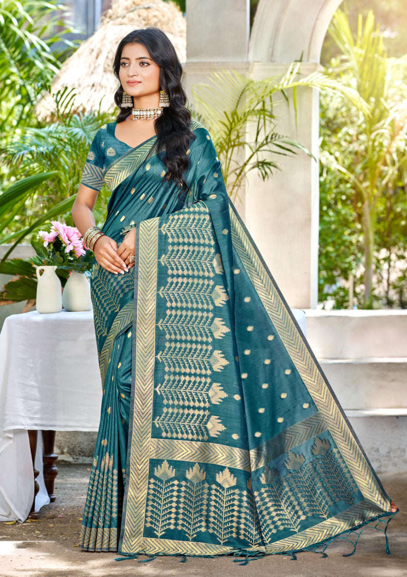 Sangam Prints Gray Assam Silk Woven Work Traditional Saree