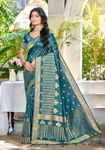 Thumbnail for Sangam Prints Gray Assam Silk Woven Work Traditional Saree