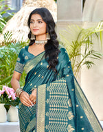 Thumbnail for Sangam Prints Gray Assam Silk Woven Work Traditional Saree