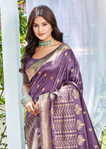 Thumbnail for Sangam Prints Turquoise Assam Silk Woven Work Traditional Saree