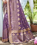 Thumbnail for Sangam Prints Turquoise Assam Silk Woven Work Traditional Saree