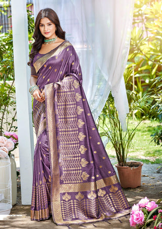 Sangam Prints Turquoise Assam Silk Woven Work Traditional Saree