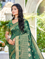 Thumbnail for Sangam Prints Green Assam Silk Woven Work Traditional Saree