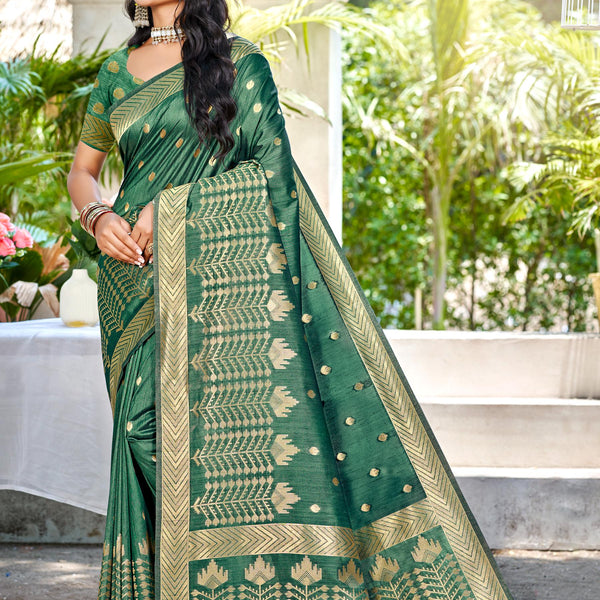 Sangam Prints Navy Blue Assam Silk Woven Work Traditional Saree