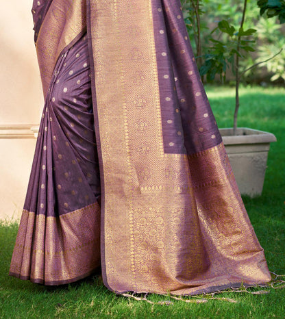 Sangam Prints Dark green Assam Silk Woven Work Traditional Saree - Distacart