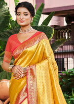 Thumbnail for Sangam Prints Multi Color Kanjivaram Silk Woven Work Traditional Saree