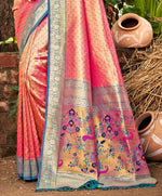 Thumbnail for Sangam Prints Multi Color Kanjivaram Silk Woven Work Traditional Saree