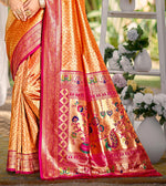 Thumbnail for Sangam Prints Multi Color Kanjivaram Silk Woven Work Traditional Saree