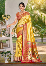 Thumbnail for Sangam Prints Multi Color Kanjivaram Silk Woven Work Traditional Saree