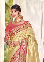 Thumbnail for Sangam Prints Multi Color Kanjivaram Silk Woven Work Traditional Saree