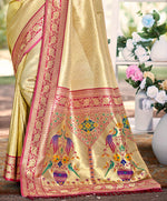 Thumbnail for Sangam Prints Multi Color Kanjivaram Silk Woven Work Traditional Saree