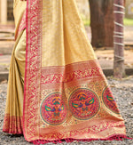 Thumbnail for Sangam Prints Multi Color Kanjivaram Silk Woven Work Traditional Saree