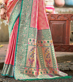 Thumbnail for Sangam Prints Multi Color Kanjivaram Silk Woven Work Traditional Saree