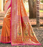 Thumbnail for Sangam Prints Multi Color Kanjivaram Silk Woven Work Traditional Saree