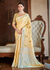 Sangam Prints Mustard Linen Woven Work Traditional Saree - Distacart