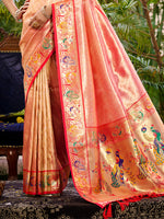 Thumbnail for Sangam Prints Red  Silk Woven Work Traditional Saree