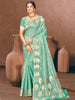 Sangam Prints Sea Green Munga Kota Woven Work Traditional Saree - Distacart