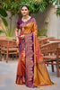 Sangam Prints Copper Gold Soft Silk Woven Work Traditional Saree - Dista