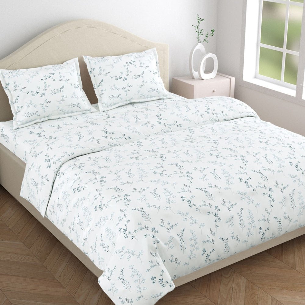 Haus & Kinder Blossom Nest 100% Cotton Double Size Bedsheet, 144 TC - Dista