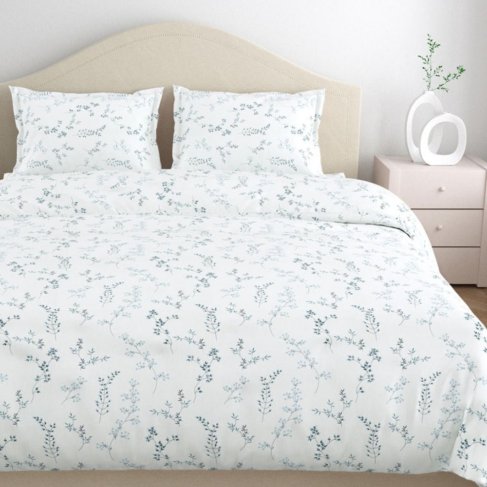 Haus & Kinder Blossom Nest 100% Cotton Double Size Bedsheet, 144 TC - Dista
