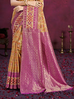 Thumbnail for Sangam Prints Beige Cotton Silk With Meena Woven Work Traditional Saree