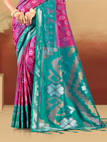 Thumbnail for Sangam Prints Magenta  Silk Woven Work Traditional Saree
