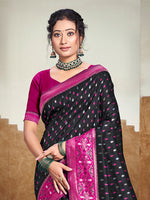 Thumbnail for Sangam Prints Black  Silk Woven Work Traditional Saree