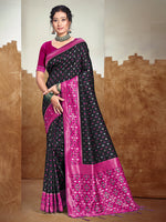 Thumbnail for Sangam Prints Black  Silk Woven Work Traditional Saree