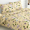 Haus & Kinder Bold Floral 100% Cotton Double Bedsheet, 144 TC - Dista