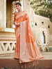 Sangam Prints Orange Assam Silk Woven Work Traditional Saree - Distacart