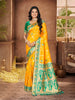 Sangam Prints Yellow Silk Woven Work Traditional Saree - Distacart