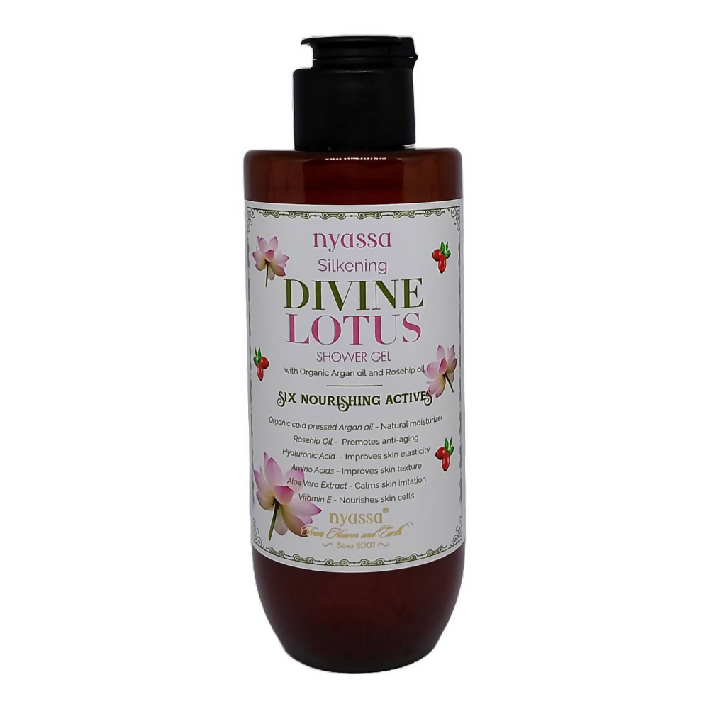 Nyassa Silkening Divine Lotus Shower Gel With Organic Oil And Rosehip Oil - Dista