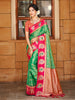 Sangam Prints Green Silk Woven Work Traditional Saree - Distacart