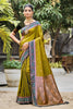 Sangam Prints Olive Green Soft Silk Woven Work Traditional Saree - Dista