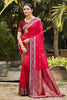 Sangam Prints Ruby Pink Soft Silk Woven Work Traditional Saree - Dista
