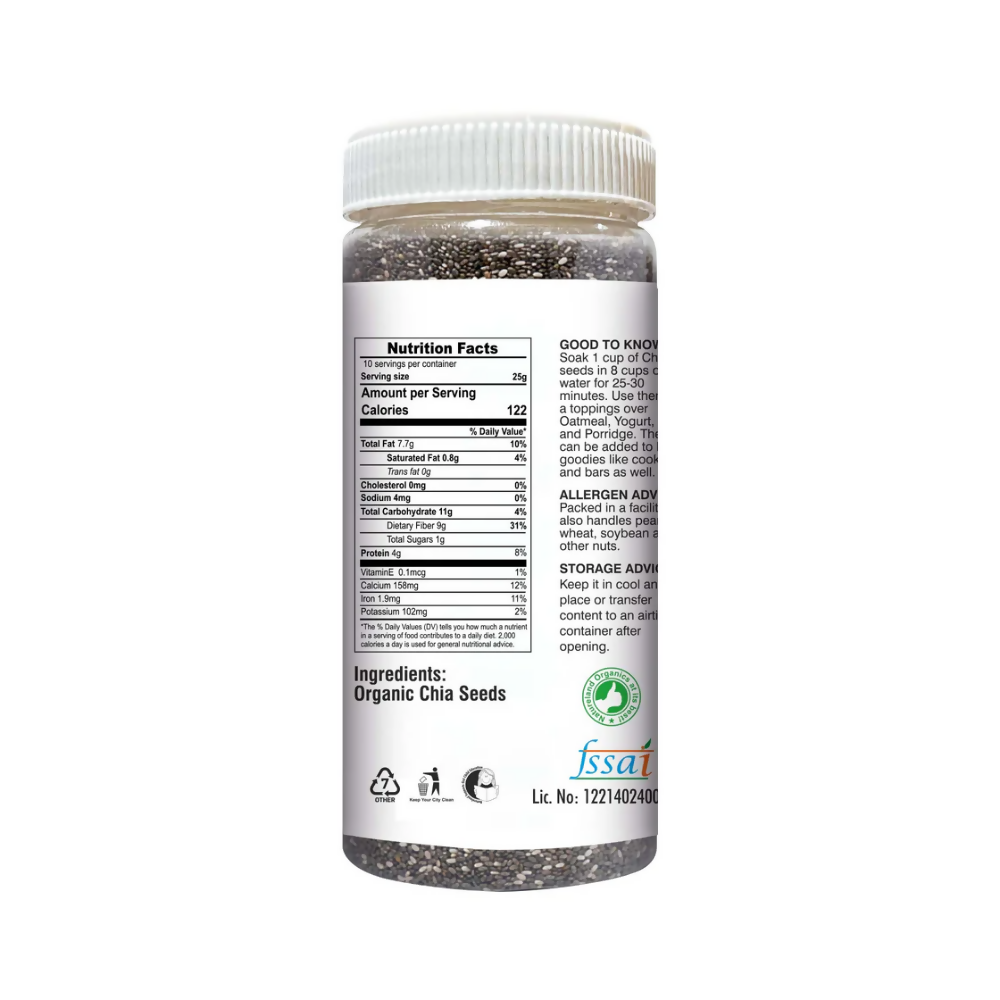 Nature Land Organics Edible Chia Seeds - Distacart