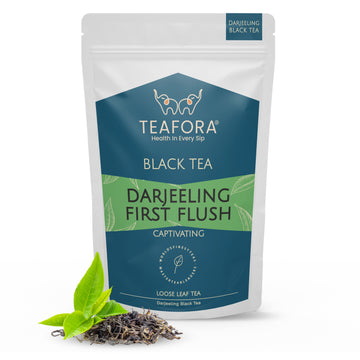 TEAFORA Darjeeling First Flush Black Tea | Single Estate Refreshing & Aromatic | Loose Leaf Tea | Freshly Sourced Direct From Origin - Dista