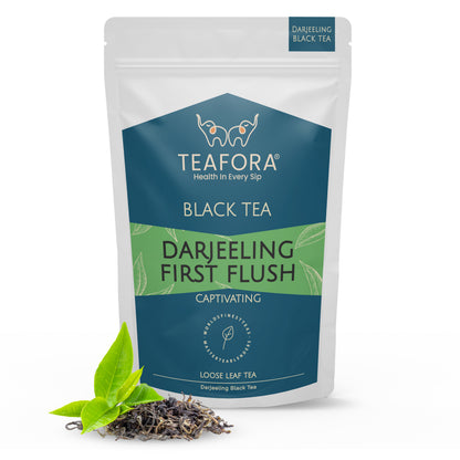 TEAFORA Darjeeling First Flush Black Tea | Single Estate Refreshing & Aromatic | Loose Leaf Tea | Freshly Sourced Direct From Origin - Dista