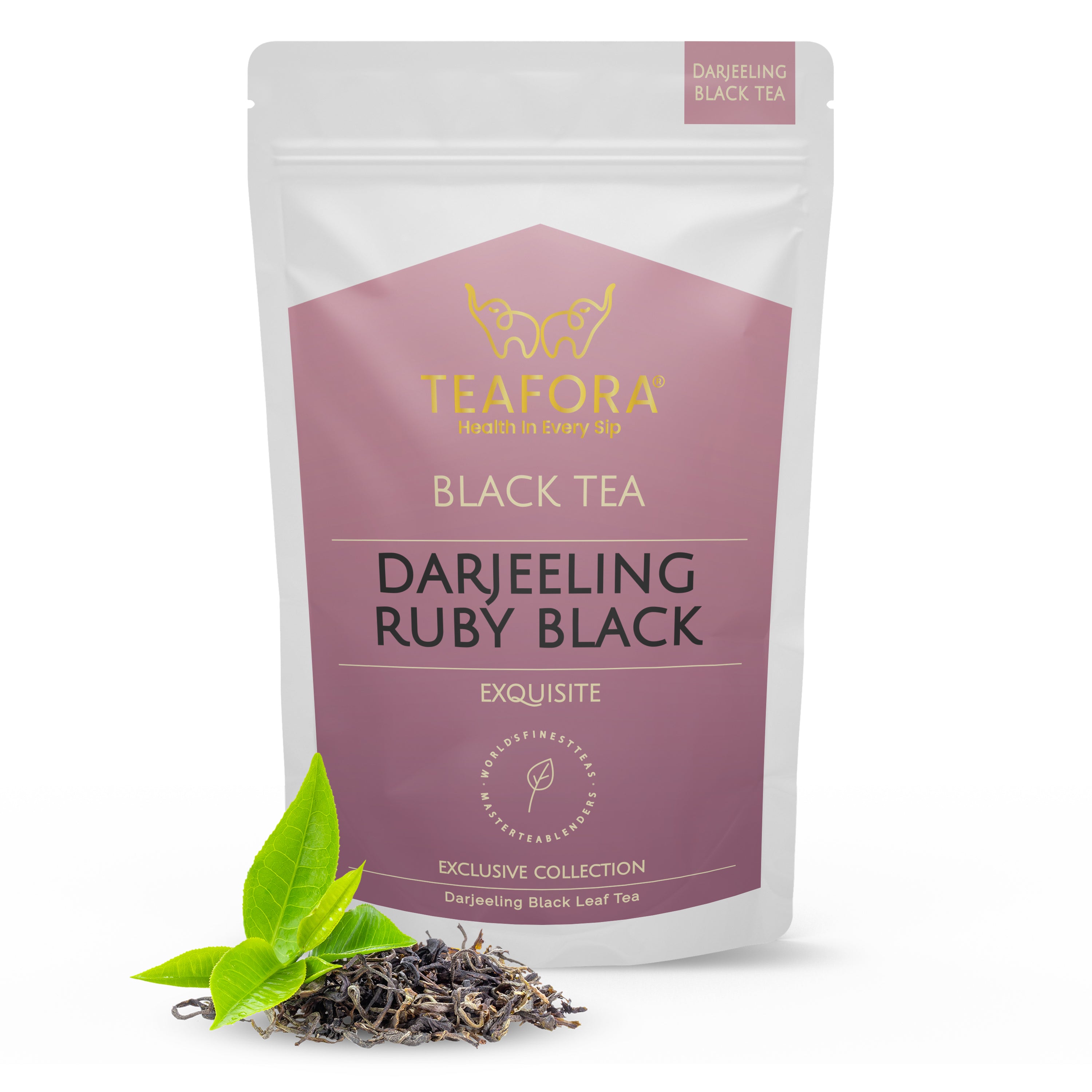 TEAFORA Darjeeling Ruby Black Tea | Single Estate Loose Leaf | Smooth & Fruity Flavor | Freshly Sourced Direct From Origin | Brew Hot or as Iced Tea - Dista