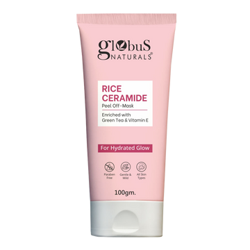 Globus Naturals Rice Ceramide Peel Off Mask, For Hydrated Glow Skin - Distacart