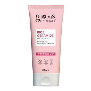 Globus Naturals Rice Ceramide Peel Off Mask, For Hydrated Glow Skin