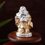 Thumbnail for Estele Gold-Polished Laughing Buddha standing statue with Potli showpiece for Perfect Home and Office Décor